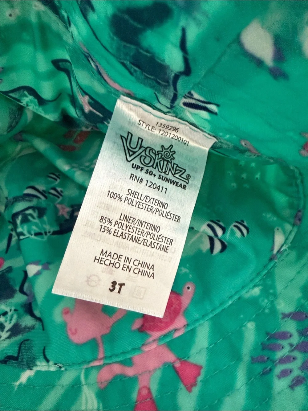 Kids Aqua Bucket Hat with Pink Accents by Vineyard Vines